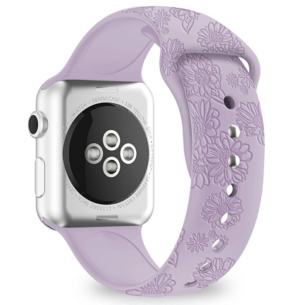 Silicone Strap for Apple Watch Series 41mm - 40mm - 38mm - Sunflower Purple#serie_8