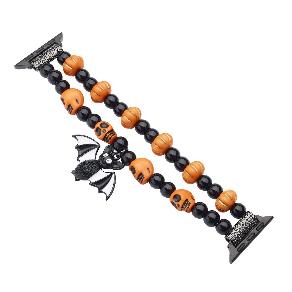 Halloween Spider / Bat Beaded Strap Apple Watch Series 49mm - 45mm - 44mm - 42mm - Bat#serie_2