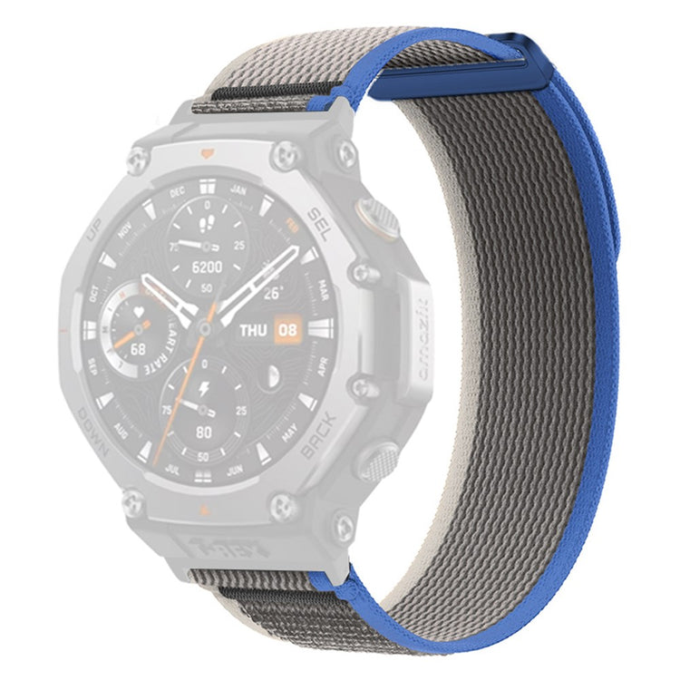 Huami Amazfit T-Rex 3 Watch Strap Nylon Loop Adjustable Wrist Band with Connector - Blue / Grey#serie_6