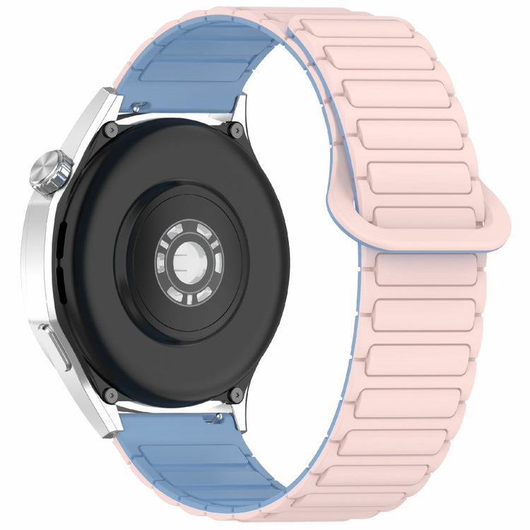 Huawei Watch GT 5 Pro 46mm / GT 5 46mm / Watch 4 / Samsung Galaxy Watch3 45mm Silicone Band 22mm Magnetic Watch Strap - Pink / Blue#serie_3