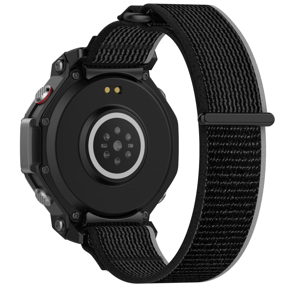Huami Amazfit T-Rex 3 Wtch Band Nylon Braided Replacement Watch Strap - Black+Grey#serie_1