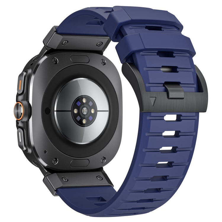 Samsung Galaxy Watch Ultra 47mm Fluorubber Strap Replacement Sport Watch Band - Blue / Black Connector#serie_4