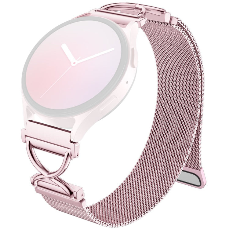 Haylou BLING LS12 Milanese Band Electroplated Stainless Steel Magnetic Watch Strap with X-Shaped Connector - Rose Pink#serie_3