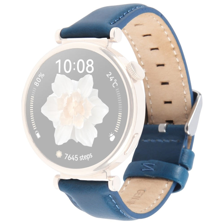 18mm Strap Garmin Venu 3S / Forerunner 265S / Forerunner 255S / Venu 2S / Vivomove 3S Top Layer Cowhide Leather Watch Band - Blue#serie_6