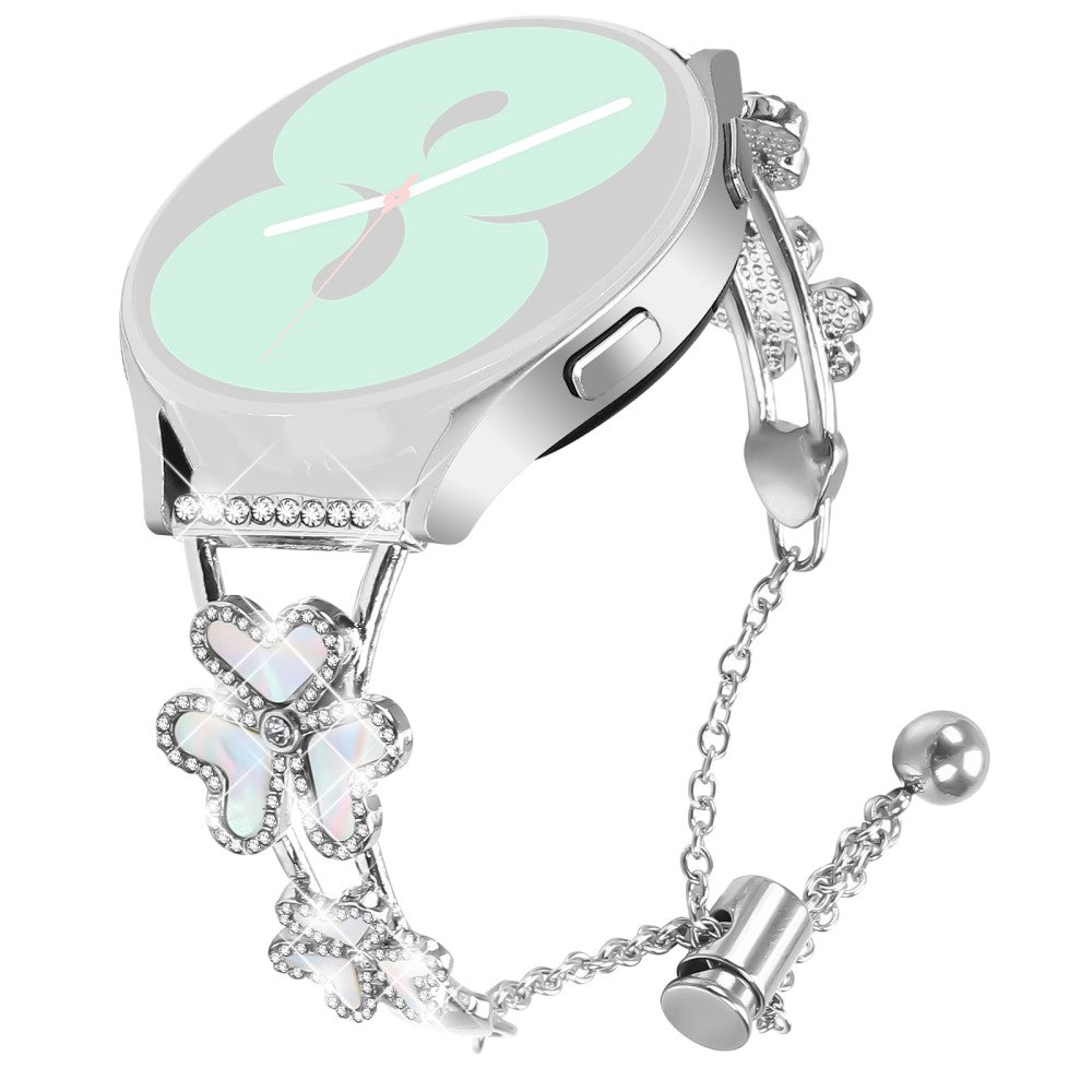 Metal Band Huami Amazfit Pop Pro Heart Clover Decor Watch Strap - Silver#serie_1