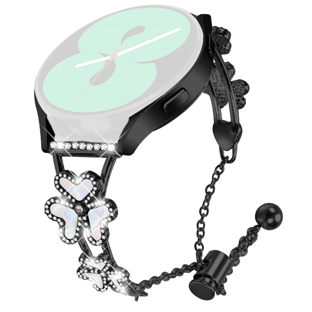 Haylou BLING LS12 Watch Strap Replacement Metal Band Heart Clover Decor - Black#serie_1