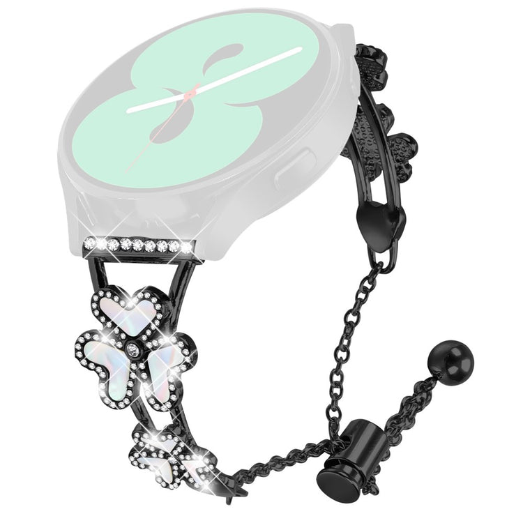 Mibro Air Watch Strap Replacement Metal Band Heart Clover Decor - Black#serie_1