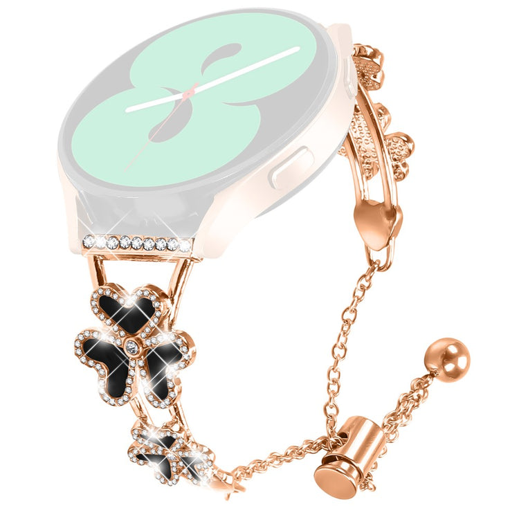 Mibro Air Watch Strap Replacement Metal Band Heart Clover Decor - Rose Gold#serie_3