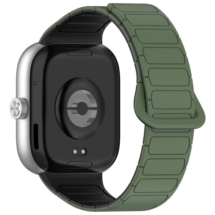 Redmi Watch 5 Replacement Silicone Watch Band Reverse Buckle Magnetic Wrist Strap - Army Green+Black#serie_4