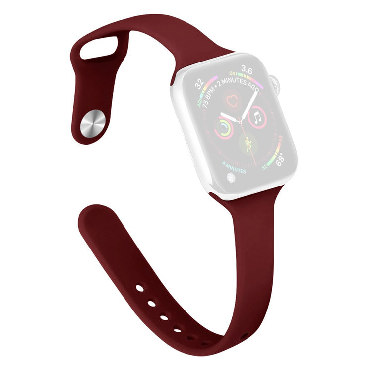 KALEBOL Silicone Watch Band Apple Watch Series 10 42mm Replacement Strap - Wine Red#serie_6