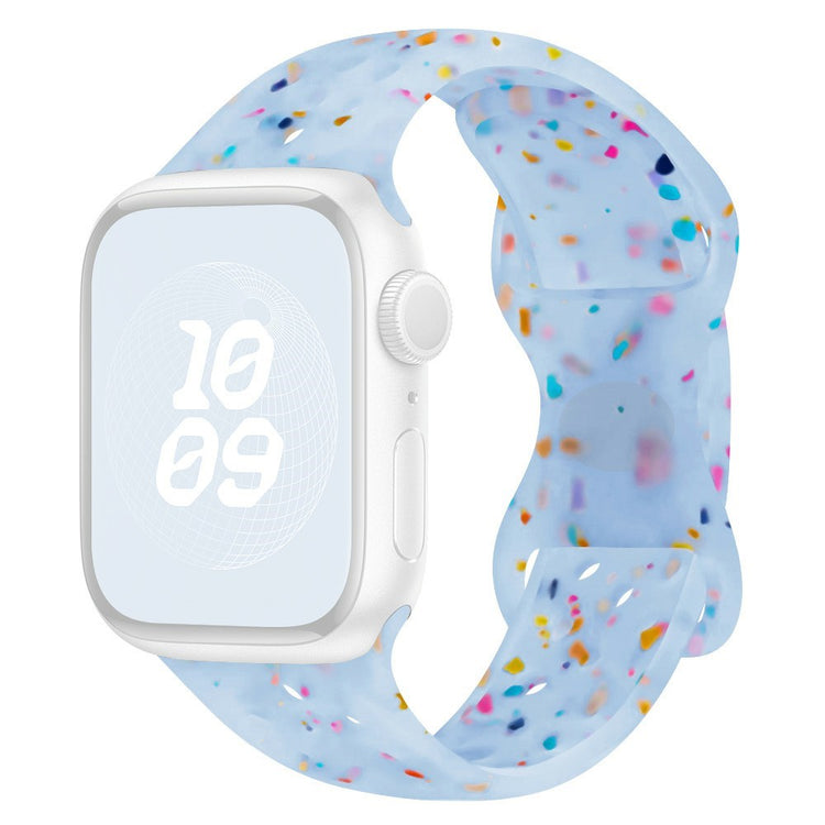 KALEBOL 20mm Silicone Strap Samsung Galaxy Watch6 / 5 Pro / 5 / GarminActive 5 Butterfly Clasp Watch Band - Transparent Blue#serie_9