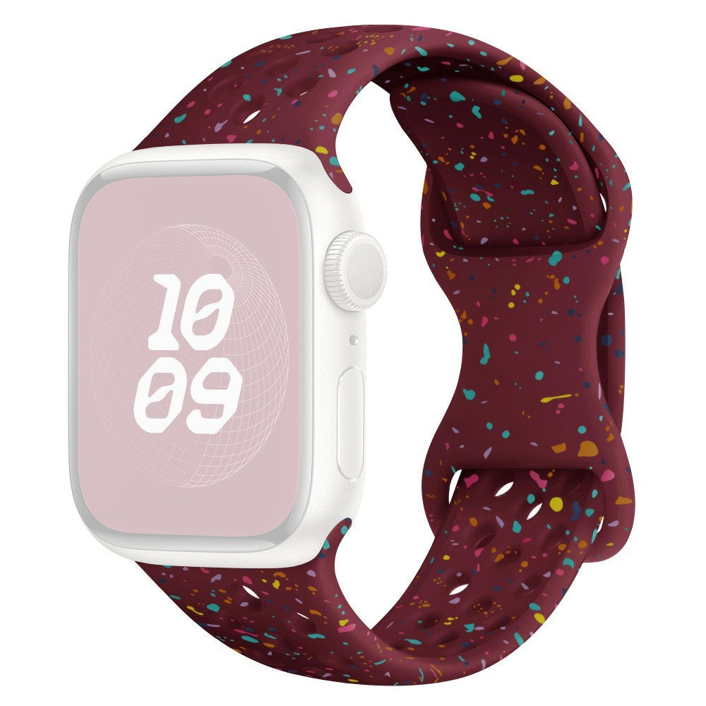 KALEBOL 20mm Silicone Strap Samsung Galaxy Watch6 / 5 Pro / 5 / GarminActive 5 Butterfly Clasp Watch Band - Wine Red#serie_11