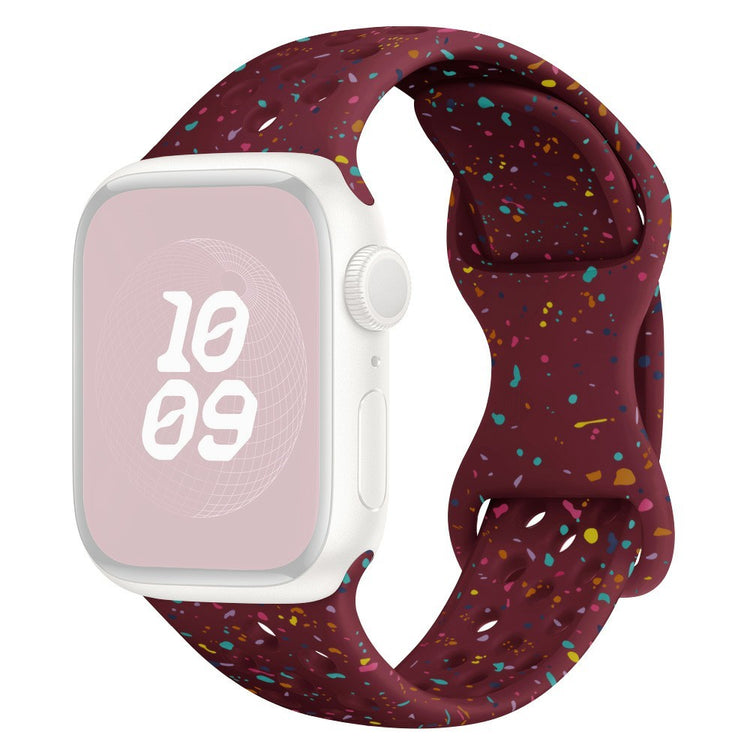KALEBOL 20mm Silicone Strap Samsung Galaxy Watch6 / 5 Pro / 5 / GarminActive 5 Butterfly Clasp Watch Band - Wine Red#serie_11