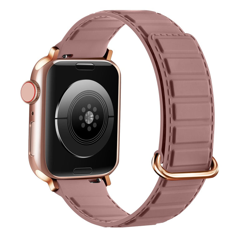 Silicone Strap Apple Watch Series 10 46mm Magnetic Buckle Watch Band - Rouge Pink#serie_9