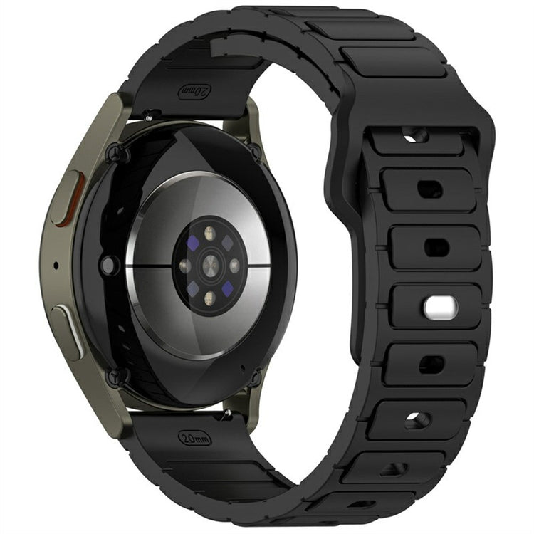 KALEBOL 20mm Silicone Watch Strap Samsung Galaxy Watch6 Classic 47mm / 43mm / Huawei Watch GT 3 Pro 43mm I-Shaped Watch Band - Black#serie_1