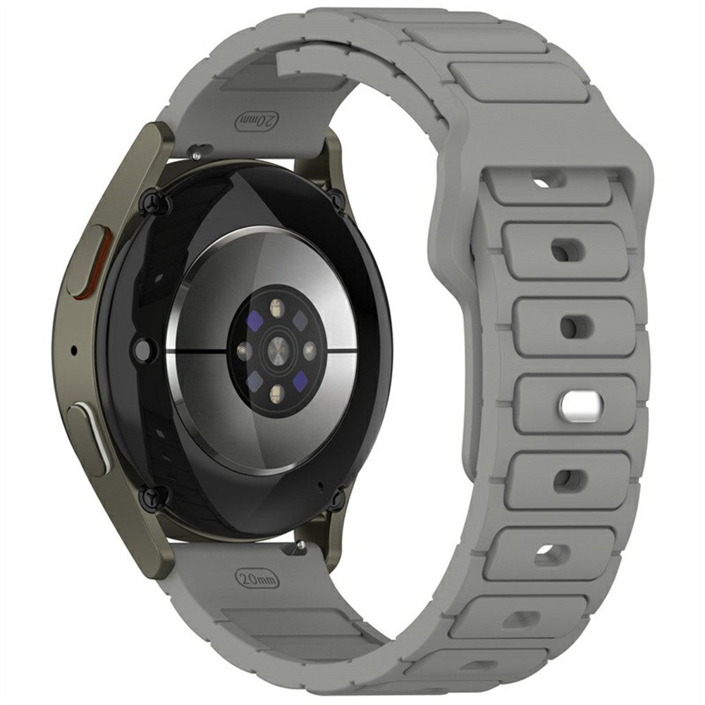 KALEBOL 20mm Silicone Watch Strap Samsung Galaxy Watch6 Classic 47mm / 43mm / Huawei Watch GT 3 Pro 43mm I-Shaped Watch Band - Grey#serie_7