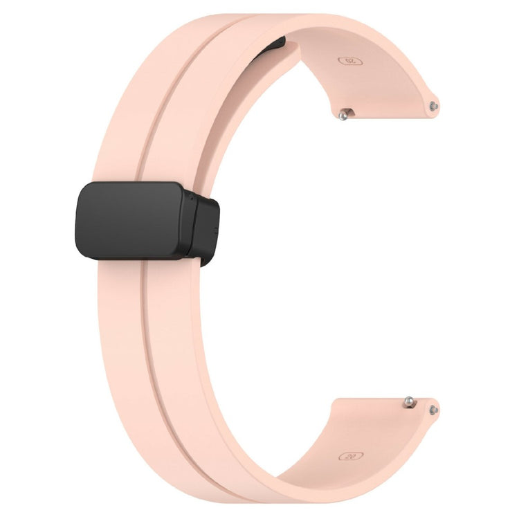 KALEBOL 20mm Magnetic Buckle Strap Samsung Galaxy Watch6 Classic 47mm / 43mm / Huawei Watch GT 3 Pro 43mm Silicone Watch Band - Pink#serie_3