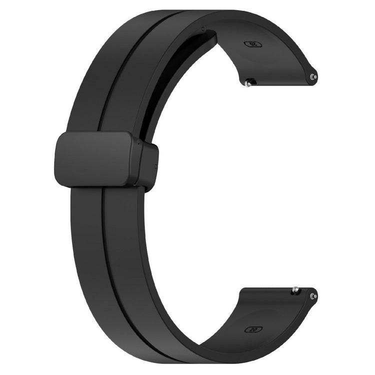 KALEBOL 20mm Magnetic Buckle Strap Samsung Galaxy Watch6 Classic 47mm / 43mm / Huawei Watch GT 3 Pro 43mm Silicone Watch Band - Black#serie_6