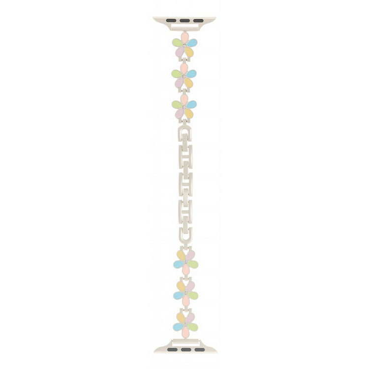 Watch Band Apple Watch Series 49mm - 45mm - 44mm - 42mm Flower Design Zinc Alloy Wrist Strap - Colorful+Starlight#serie_18