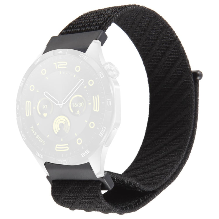 22mm Watch Band Huawei Watch GT 5 Pro 46mm / GT 5 46mm / GT 4 46mm / Watch 4 / Samsung Galaxy Watch3 Nylon Loop Strap - Black#serie_2