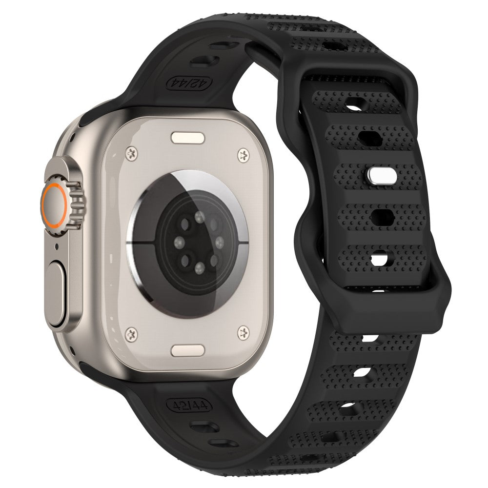Vildt Fed Silikone Universal Rem passer til Apple Smartwatch - Sort#serie_1