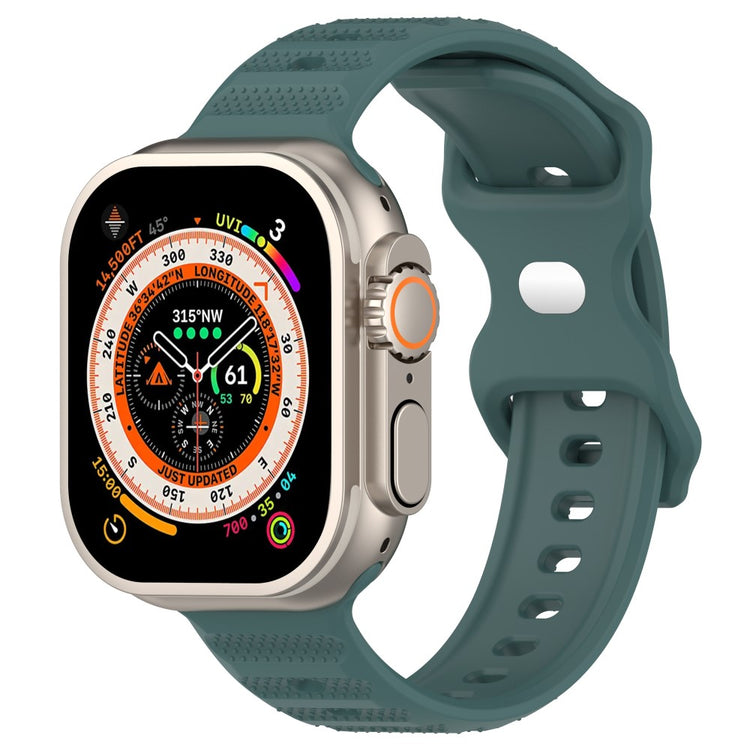 Vildt Fed Silikone Universal Rem passer til Apple Smartwatch - Grøn#serie_4