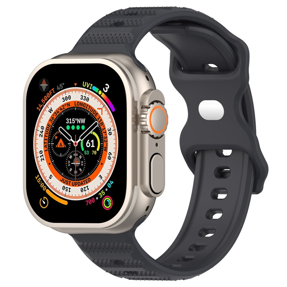 Vildt Fed Silikone Universal Rem passer til Apple Smartwatch - Sølv#serie_8