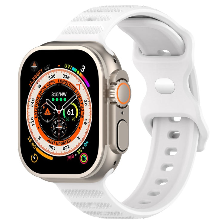 Vildt Fed Silikone Universal Rem passer til Apple Smartwatch - Hvid#serie_10