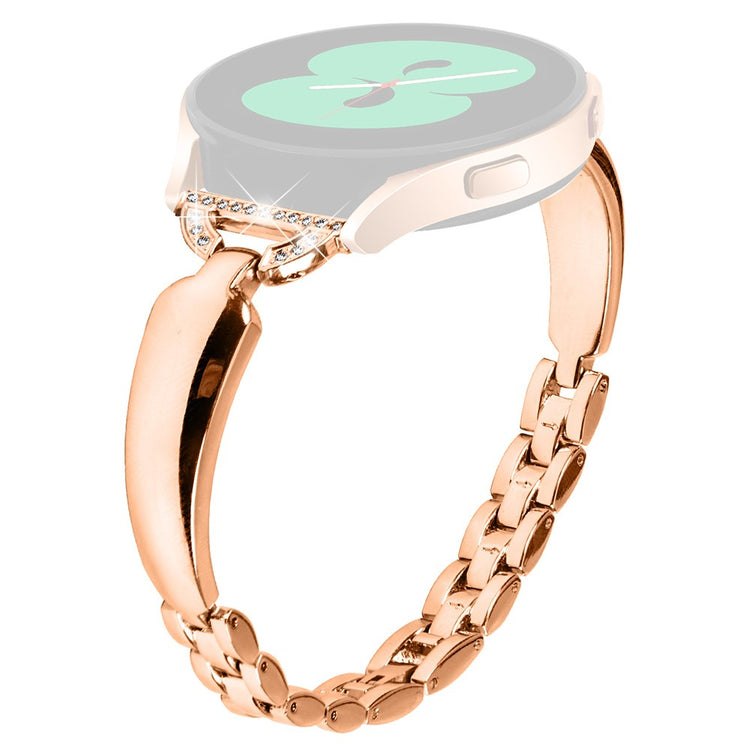 Solid Metal Og Rhinsten Universal Rem passer til Samsung Smartwatch - Pink#serie_3