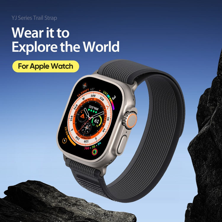 Fed Metal Og Nylon Universal Rem passer til Apple Smartwatch - Sort#serie_1