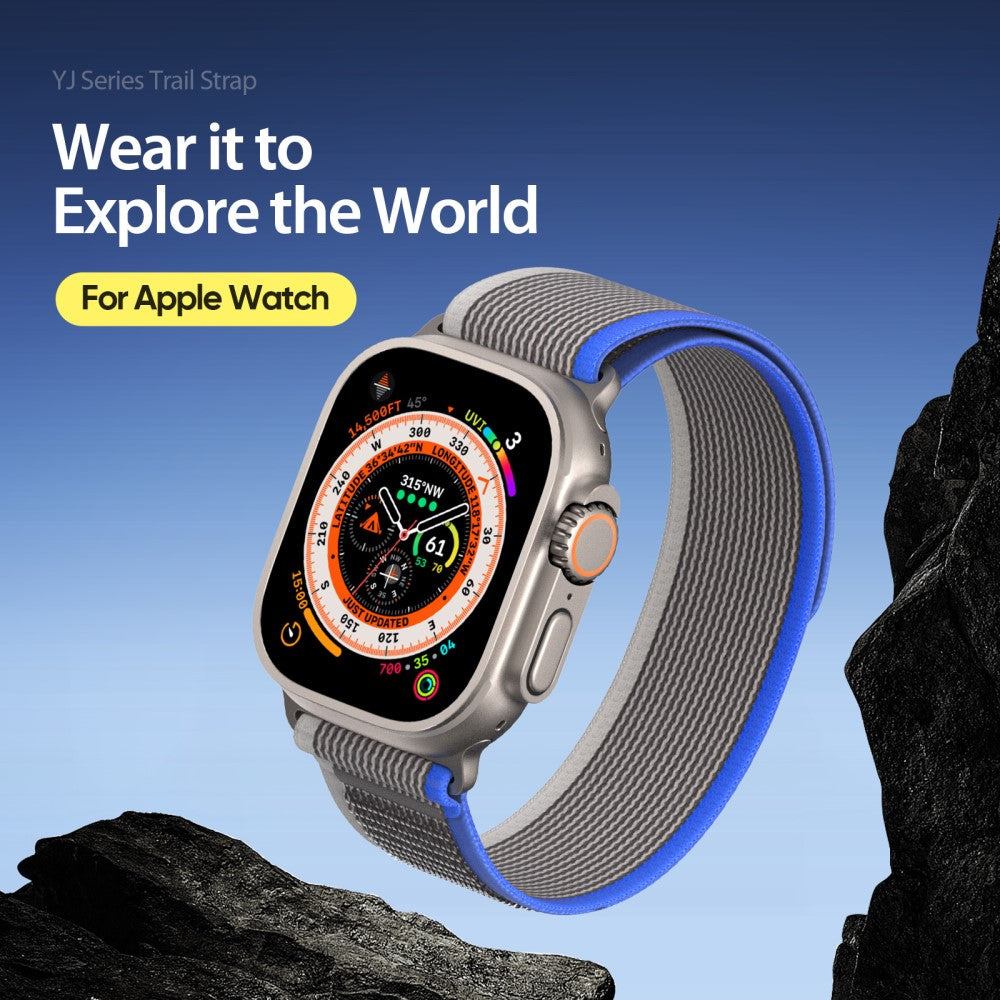 Fed Metal Og Nylon Universal Rem passer til Apple Smartwatch - Blå#serie_2