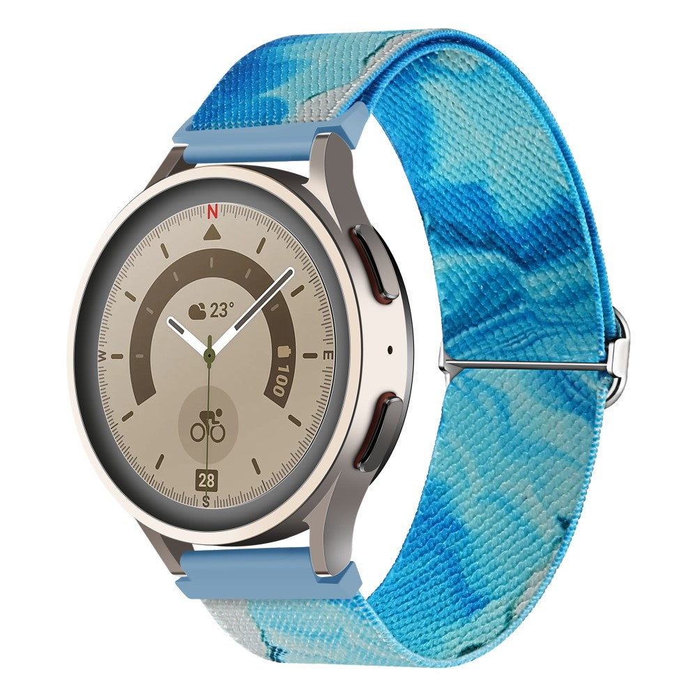 Meget Kønt Metal Og Nylon Universal Rem passer til Smartwatch - Blå#serie_2