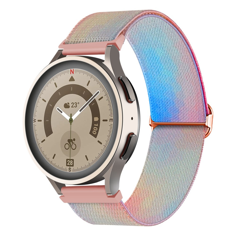 Meget Kønt Metal Og Nylon Universal Rem passer til Smartwatch - Pink#serie_3