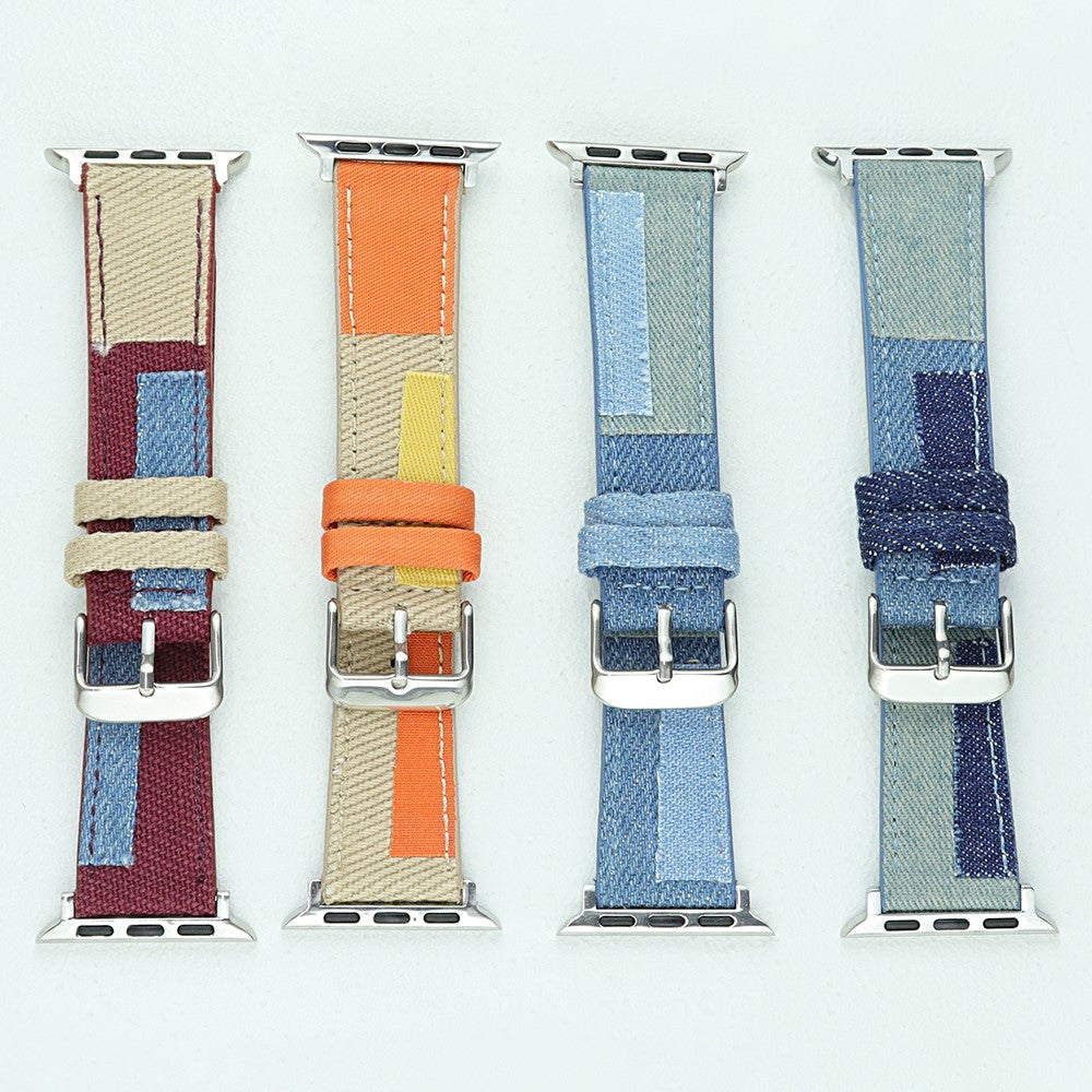 Nydelig Metal Og Nylon Universal Rem passer til Apple Smartwatch - Rød#serie_4