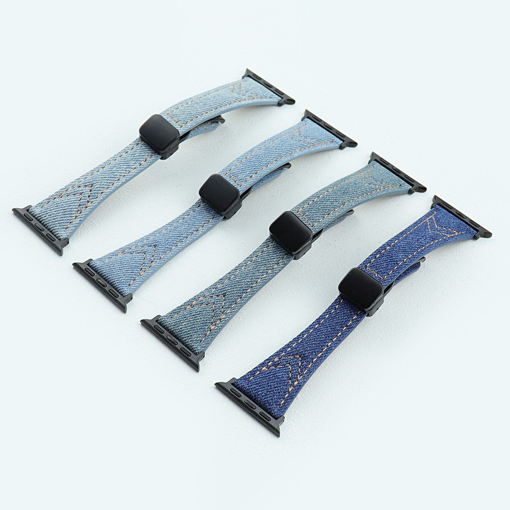 Rigtigt Cool Metal Og Nylon Universal Rem passer til Apple Smartwatch - Sort#serie_5