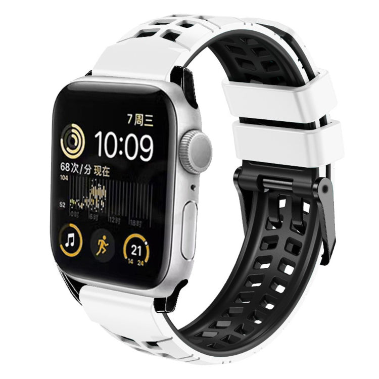 Vildt Fint Metal Og Silikone Universal Rem passer til Apple Smartwatch - Hvid#serie_2