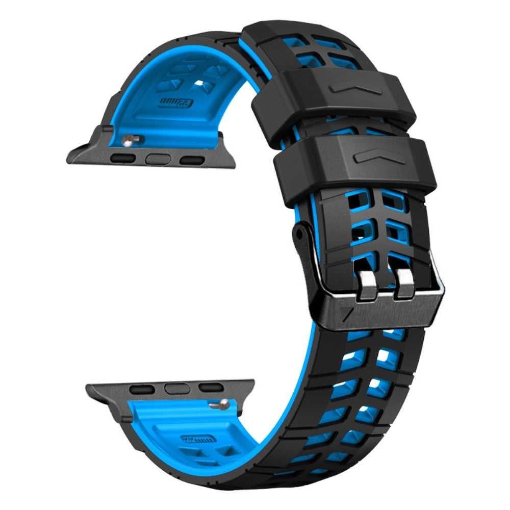 Vildt Fint Metal Og Silikone Universal Rem passer til Apple Smartwatch - Blå#serie_5