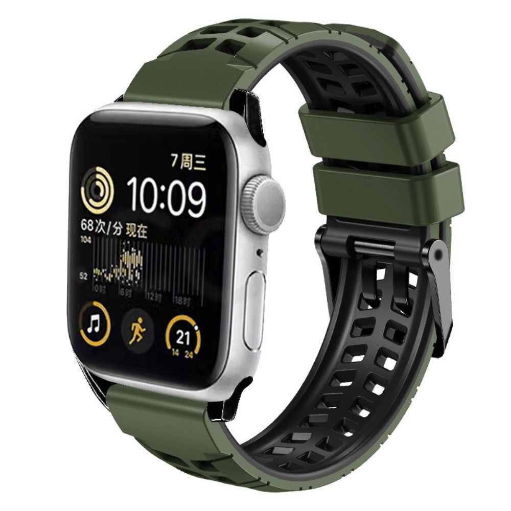 Vildt Fint Metal Og Silikone Universal Rem passer til Apple Smartwatch - Grøn#serie_8