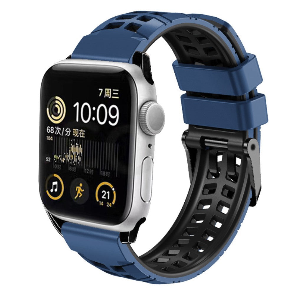 Vildt Fint Metal Og Silikone Universal Rem passer til Apple Smartwatch - Blå#serie_9
