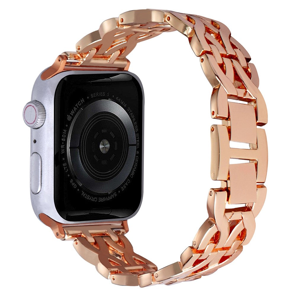 Mega Godt Metal Og Rhinsten Universal Rem passer til Apple Smartwatch - Pink#serie_3