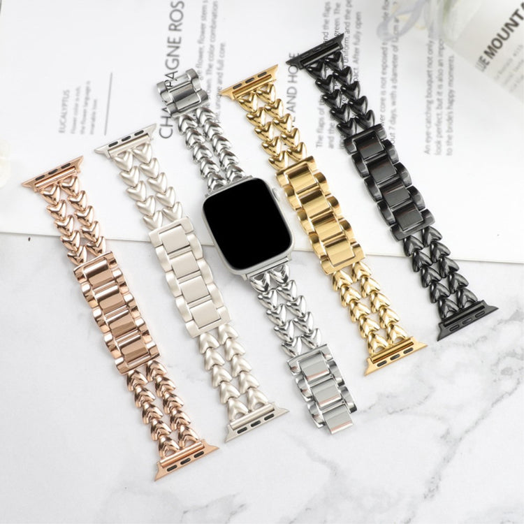 Vildt Fed Metal Universal Rem passer til Apple Smartwatch - Guld#serie_2