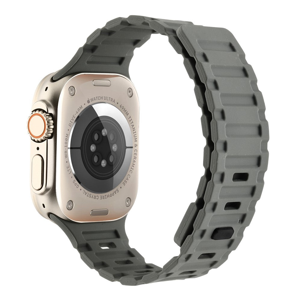 Meget Skøn Metal Og Silikone Universal Rem passer til Apple Smartwatch - Grøn#serie_12