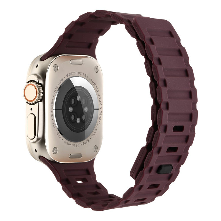 Meget Skøn Metal Og Silikone Universal Rem passer til Apple Smartwatch - Lilla#serie_13