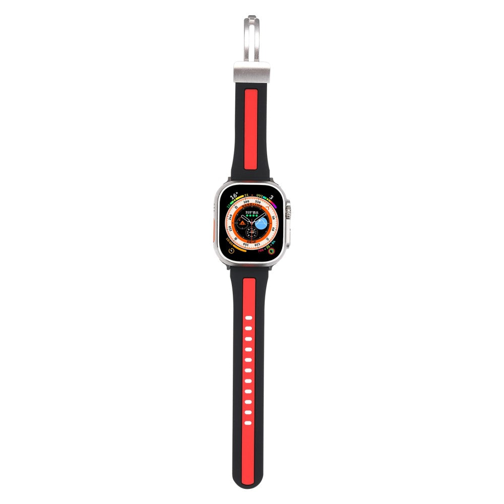 Super Skøn Metal Og Silikone Universal Rem passer til Apple Smartwatch - Sort#serie_1
