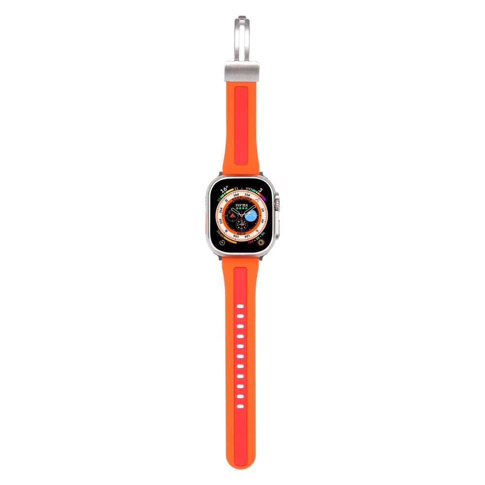 Super Skøn Metal Og Silikone Universal Rem passer til Apple Smartwatch - Rød#serie_4