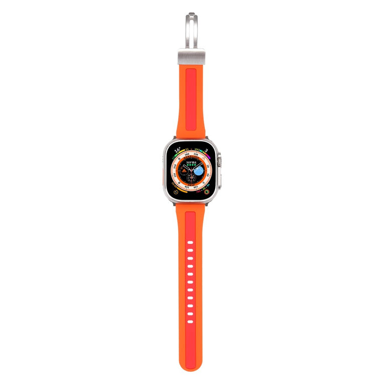 Super Skøn Metal Og Silikone Universal Rem passer til Apple Smartwatch - Rød#serie_4