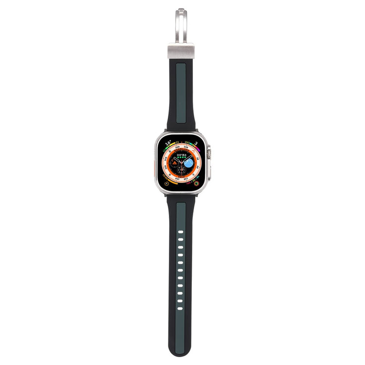 Super Skøn Metal Og Silikone Universal Rem passer til Apple Smartwatch - Grøn#serie_6