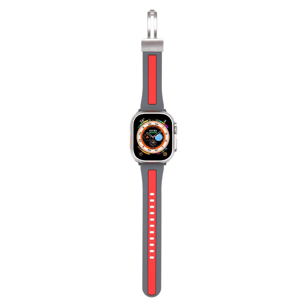 Super Skøn Metal Og Silikone Universal Rem passer til Apple Smartwatch - Rød#serie_7