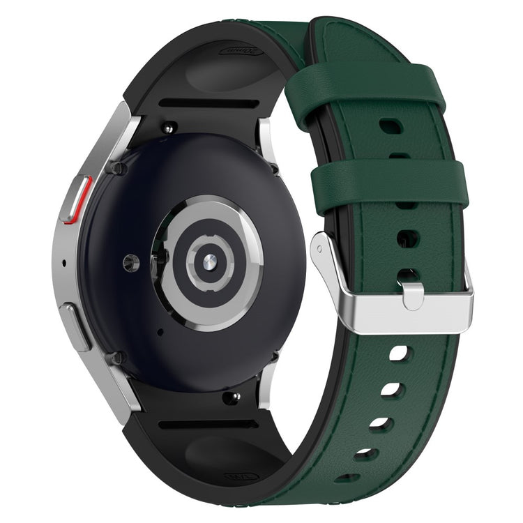 Smuk Metal Og Silikone Universal Rem passer til Samsung Smartwatch - Grøn#serie_4