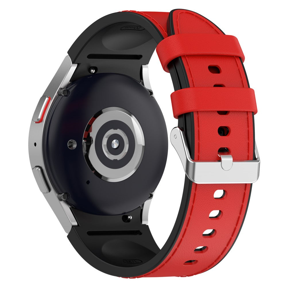 Smuk Metal Og Silikone Universal Rem passer til Samsung Smartwatch - Rød#serie_5